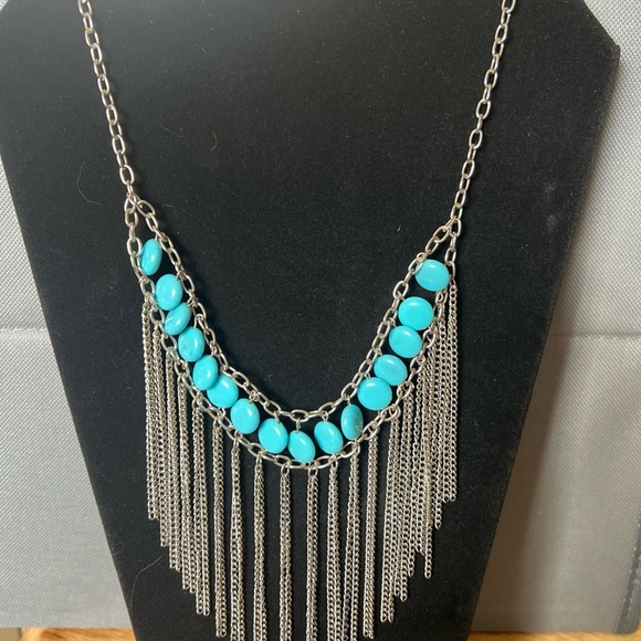 Turquoise Fringe Necklace - Picture 3 of 5